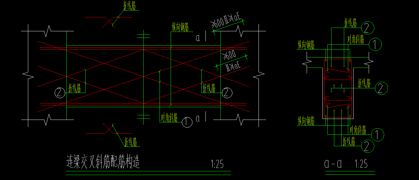 这种连梁交叉斜筋表要怎么看,定义的时候怎么定义呢?