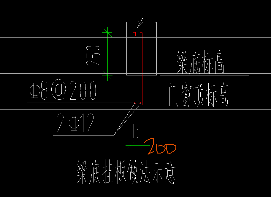 梁下挂板一般用什么构件绘制,如图应该怎么设置构件信息