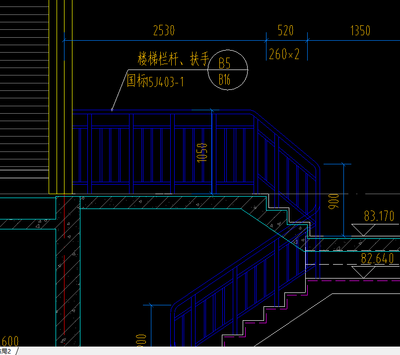 楼梯栏杆的工程量手算的话具体怎么算啊还有拐角那里呢