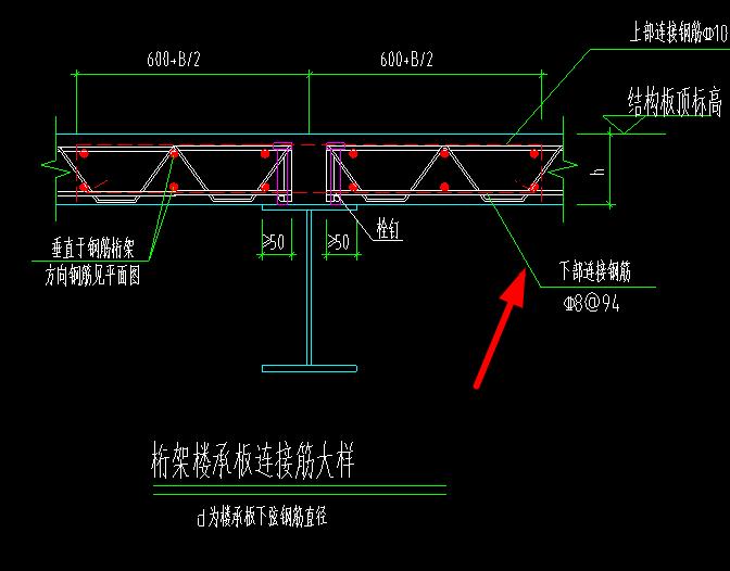 钢结构楼承板中板的下部连接筋问题