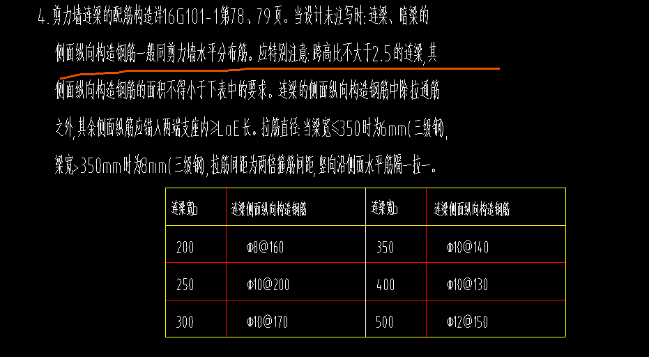 跨高比不大于25增加腰筋这梁每跨净长度12米可以按下表增加腰筋吧