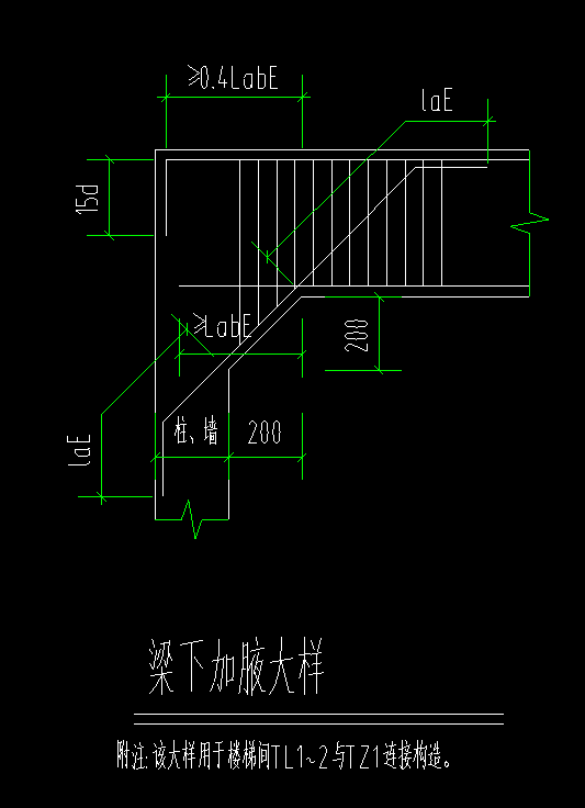 请问楼梯节点的滑动支座以及梁柱加腋该怎么设置