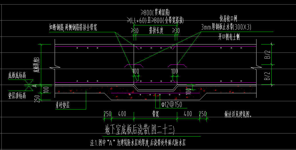 后澆帶超前止水