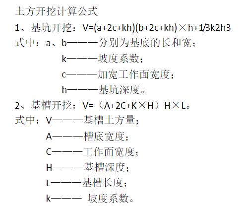 放坡系數