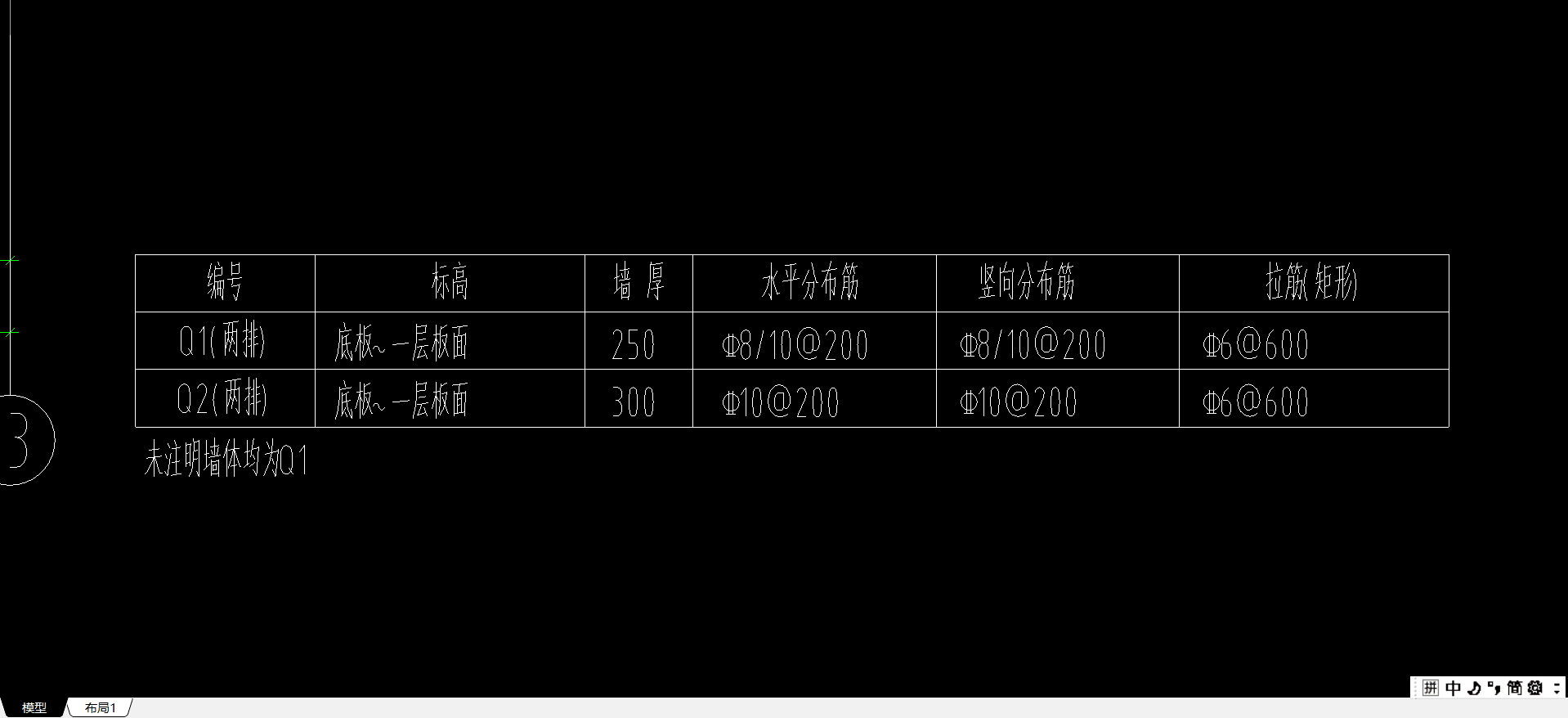 剪力墻中的鋼筋
