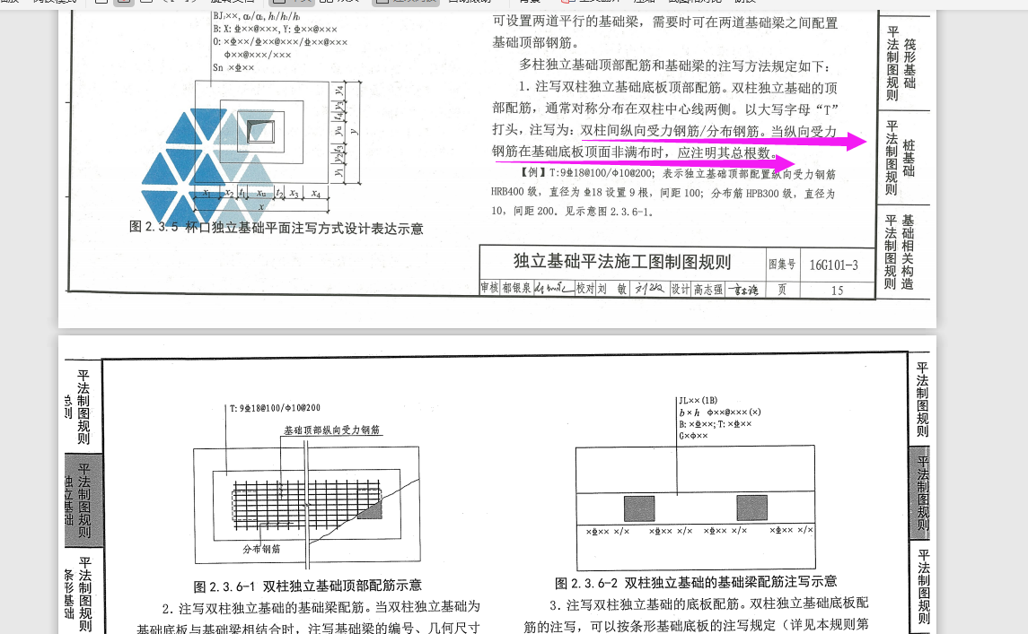 頂部柱間配筋