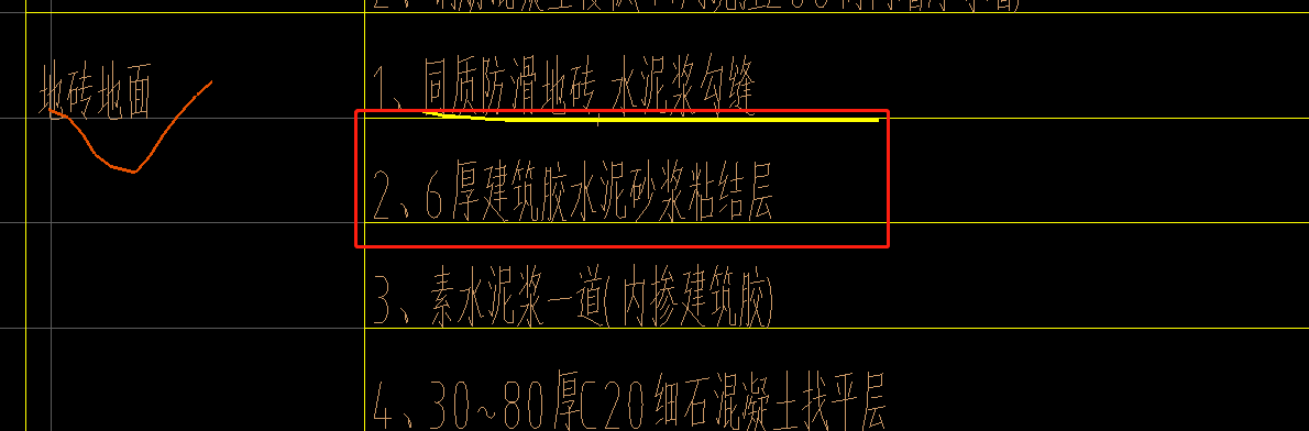 水泥砂漿粘結層