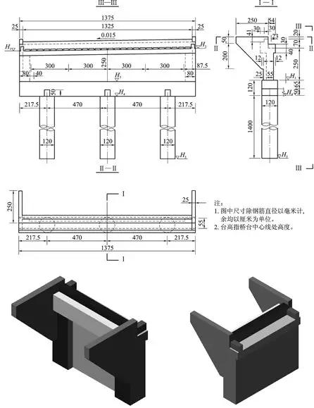 桥墩构造图  桥墩和桥台一样同属桥梁的下部结构,其作用是将相邻两孔