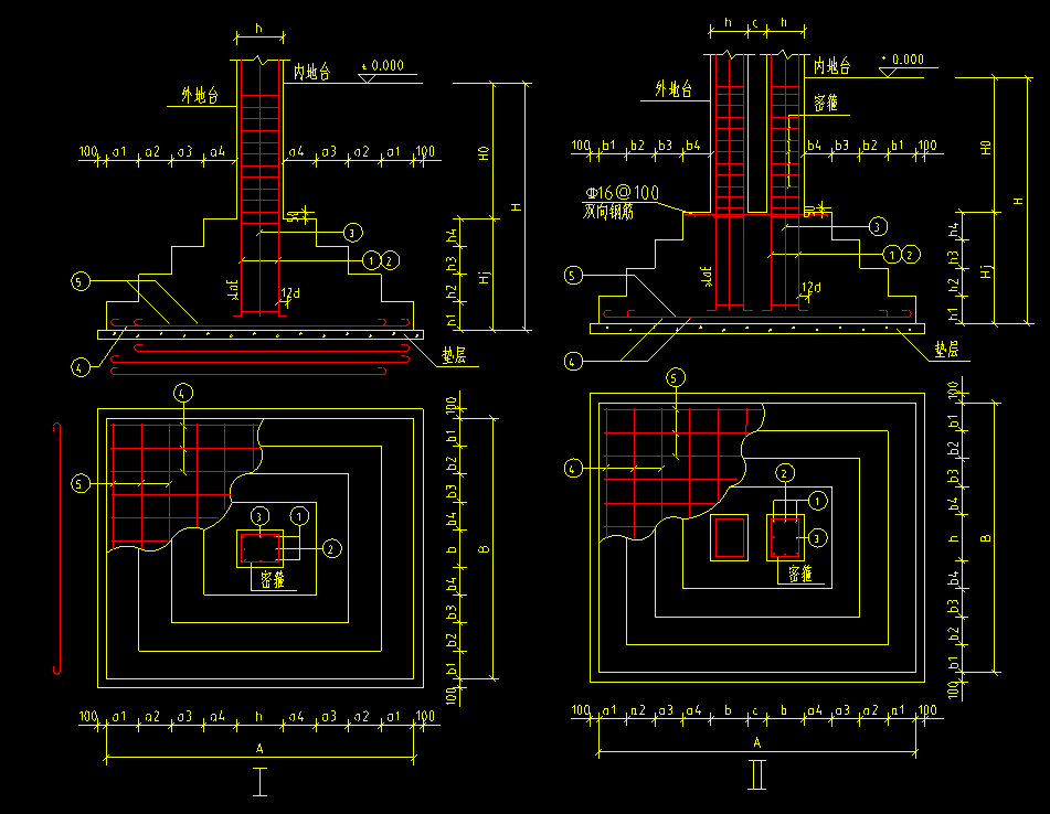 这个台阶型的独立基础上面的基础板的钢筋信息在哪里找
