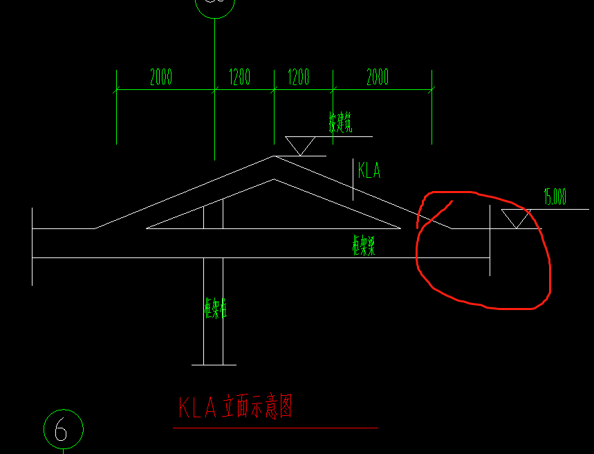 请问一下这个kla是斜屋面这层的梁与平屋面这层框架梁的位置显示重叠