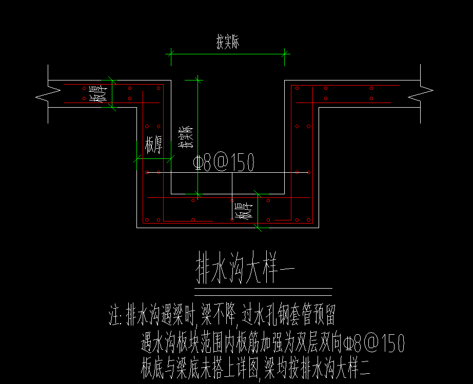 这个屋面的排水沟用什么画最方便