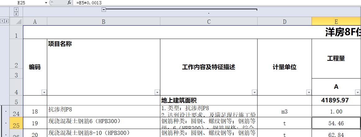 鋼筋量