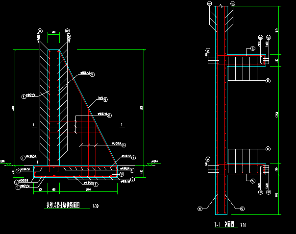 请问一下,这样的挡土墙用剪力墙中的异形绘制,钢筋如何布置?