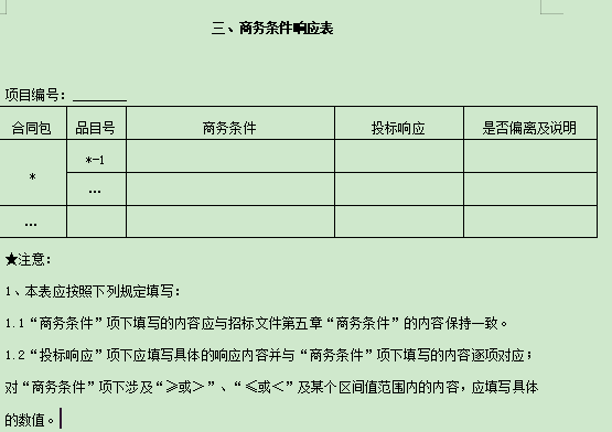 投標文件
