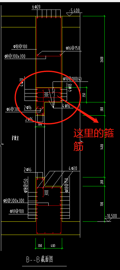 人防门框,我b-b剖,箍筋其他钢筋是选垂直加强筋(全长)