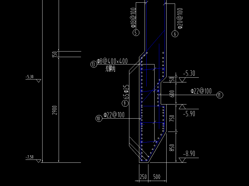 求教沉井异型墙钢筋采用什么构件做比较方便