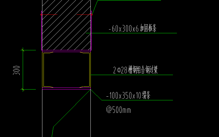 槽钢组合钢过梁