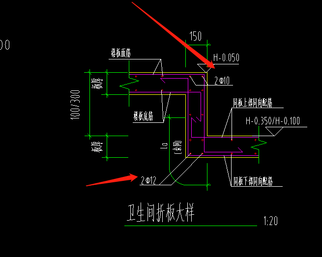 这个折板大样的钢筋这样输入对吗