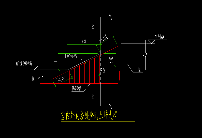 这种竖向加腋在广联达中如何处理呢a代表数值是什么呢