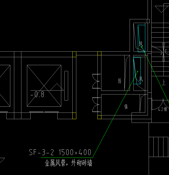 请问这里有风井了,为什么图纸上还要做金属风管?