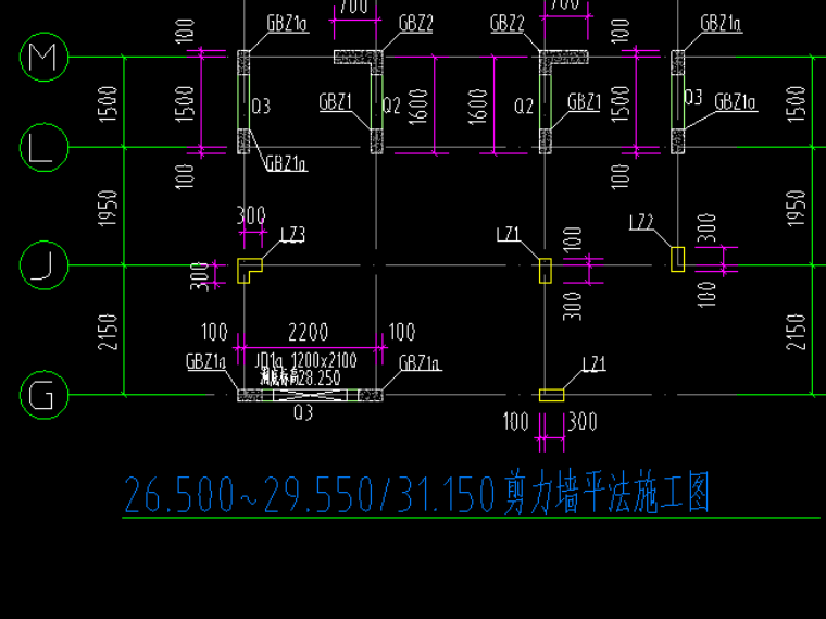 这样的剪力墙表的标高应该怎么去画