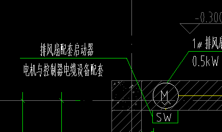 请问这个图例sw排风扇配套启动器的标高是多少