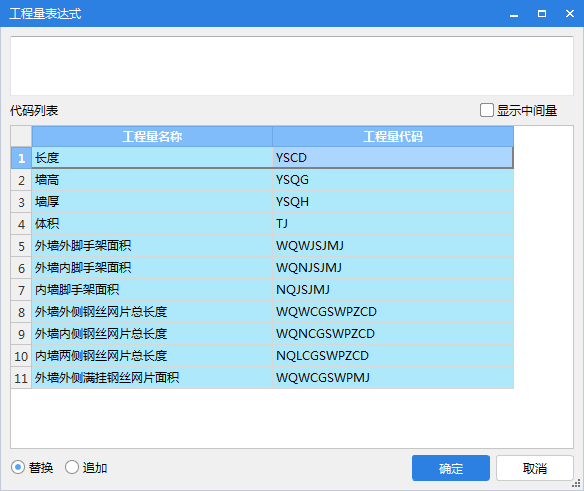 程量表達式