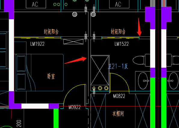 内墙中,卫生间墙和分户墙的界限该如何具体划分?