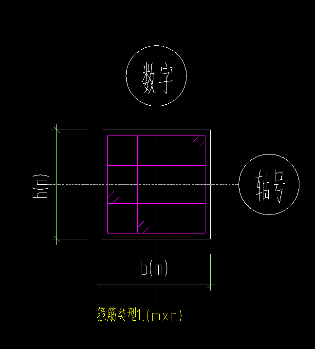 这个柱的箍筋该怎么布置肢数是55图纸给的截面是图2