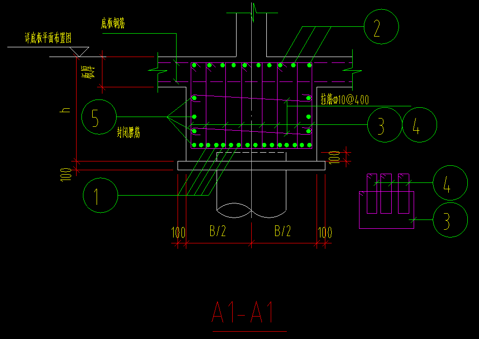 请问这种承台配筋要怎么布置