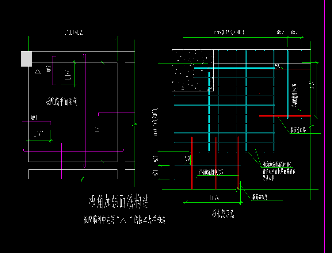 请问板角加筋的长度可以取2米吗然后间距是同板面筋按200吗