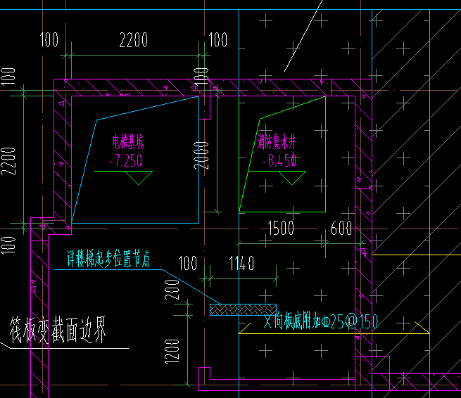 电梯井集水坑怎么画