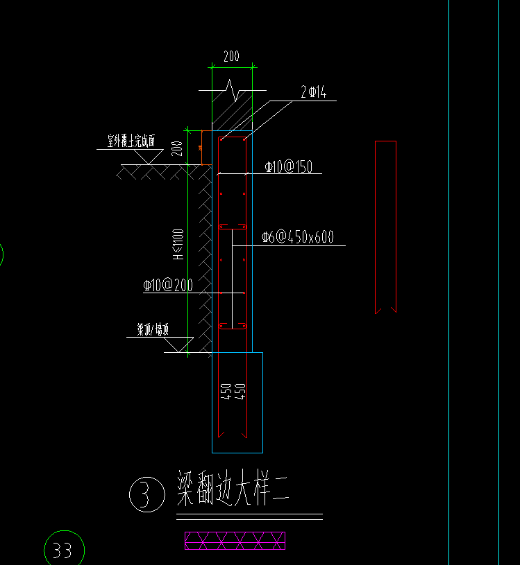 梁上翻用梁怎么布置钢筋怎么设置呀如图