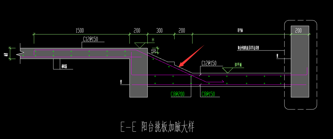 请问板加腋钢筋怎么处理自定义线吗就是斜着那条钢筋长度不知道