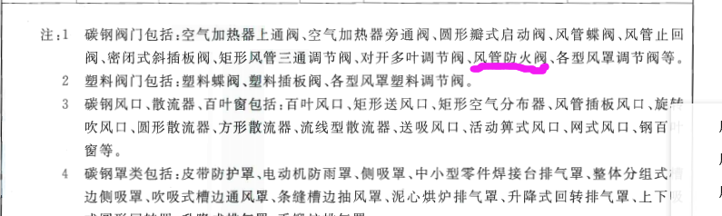 防火閥套什么清單