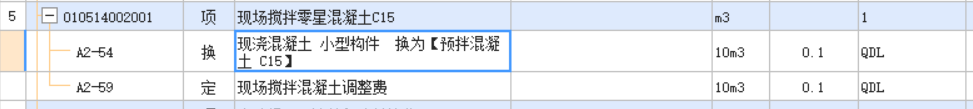 套定額子目