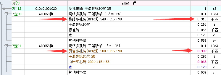 砌墻定額