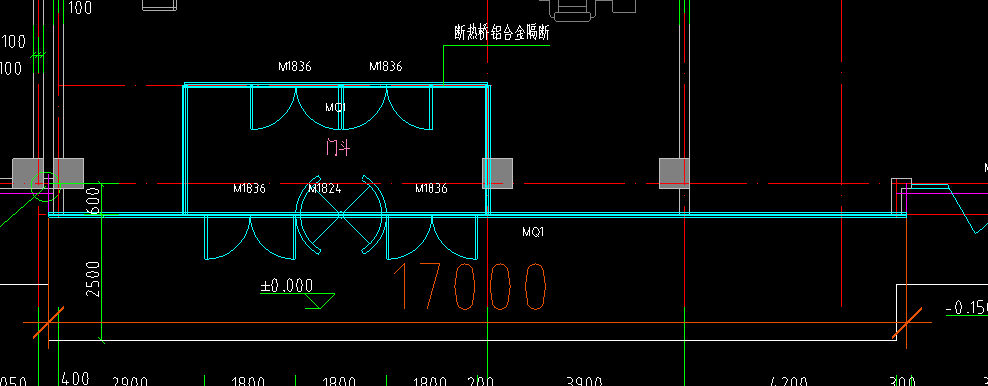 请问gtj中门斗怎么建?