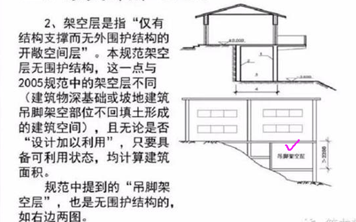 坡地建筑物吊脚架空层的吊脚是什么意思?