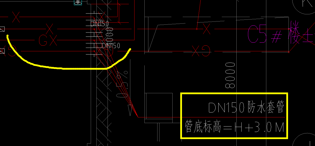 大神们着急图纸中说明标高标注中h均表示以建筑楼层标高为参考的管道