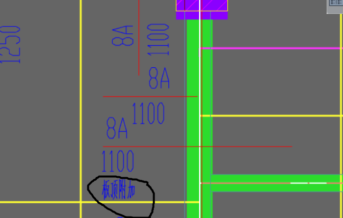 这个板顶附加筋如何画?部筋范围如何确定?