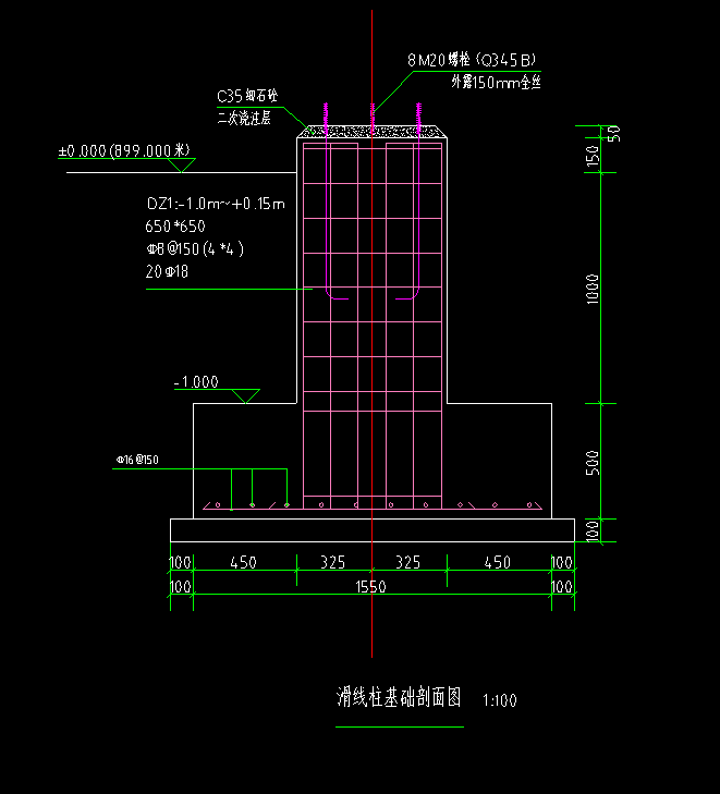 基础底板上部的短柱应该套独立基础还是套矩形柱