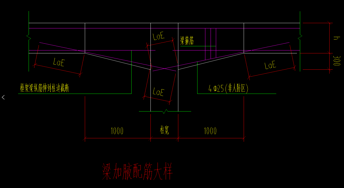 请问这个梁加腋怎么处理