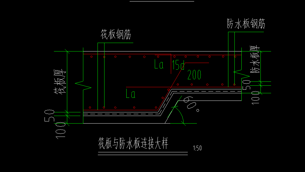 这个筏板和防水板连接处在哪?我要选哪两块来设置边坡