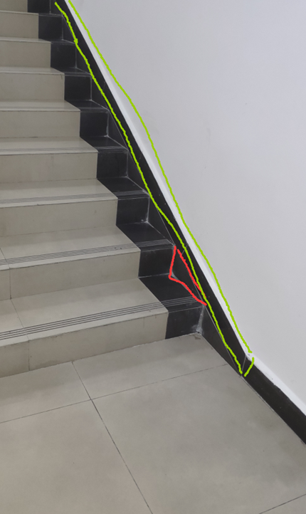 楼梯踢脚线斜面积,此处的工程量是指哪里的工程量?