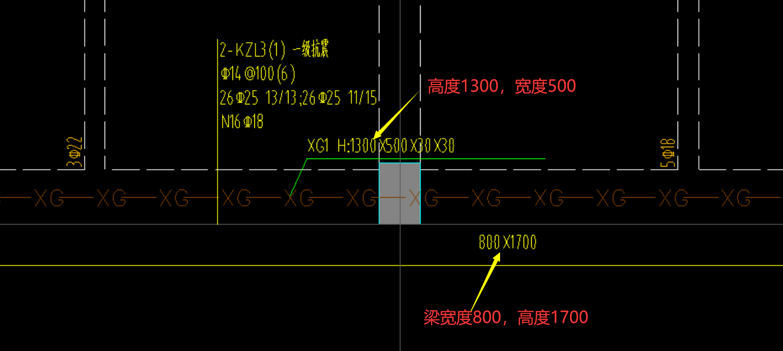 这个钢结构梁为什么会比混凝土梁尺寸大呀,是设计出错