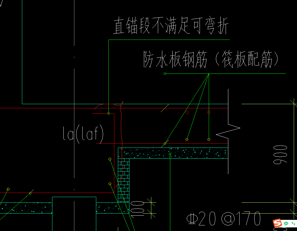 laf是从哪开始锚固?