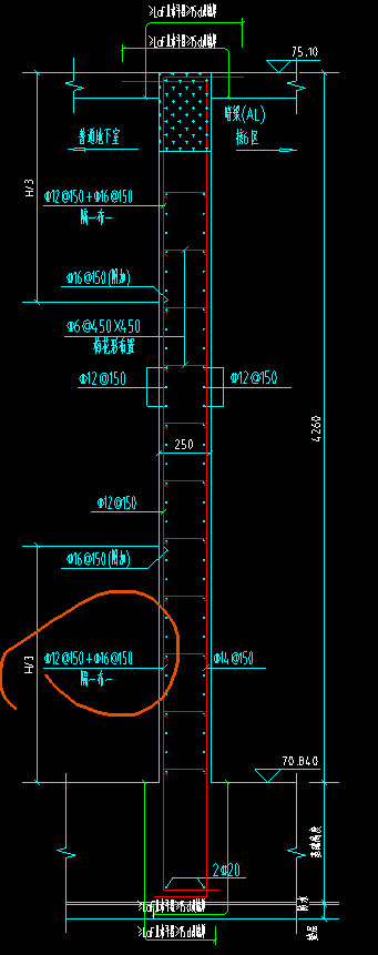 人防墙隔一布一钢筋应该怎么输入