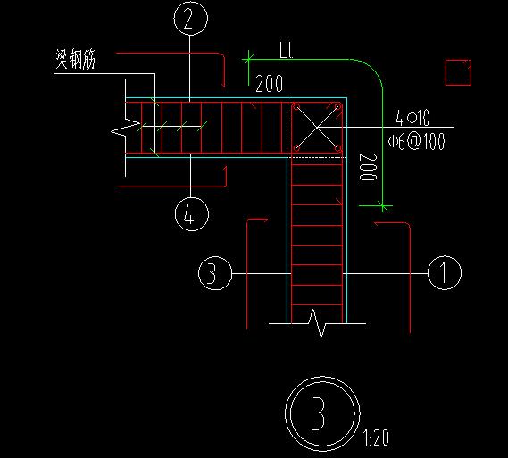 这种梁转角处怎么处理用什么构件绘制