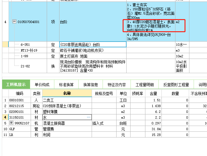 項目特征